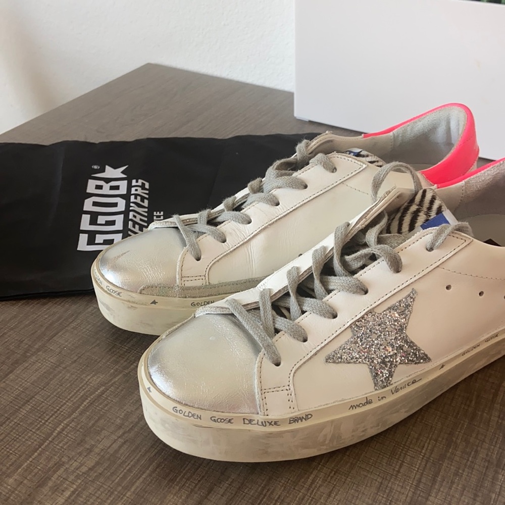 Golden Goose LTD Hi Star Sneakers - Col R6 White Leather, Size 40 ~ 8.5/9 Womens